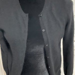 Saks Fifth Avenue 100% CASHMERE Cardigan  Size M   Black